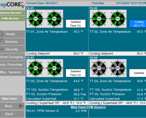 EvapCORE Evaporator PanelView Screenshot 1
