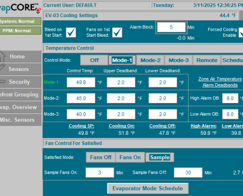 EvapCORE Evaporator PanelView Screenshot 3